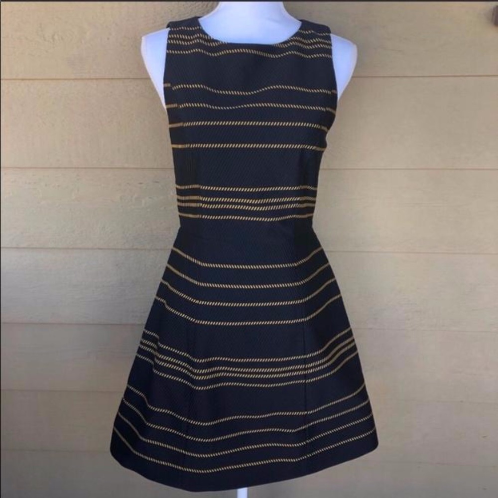 Alice + Olivia Black/ Gold Lindsay Cocktail Dress